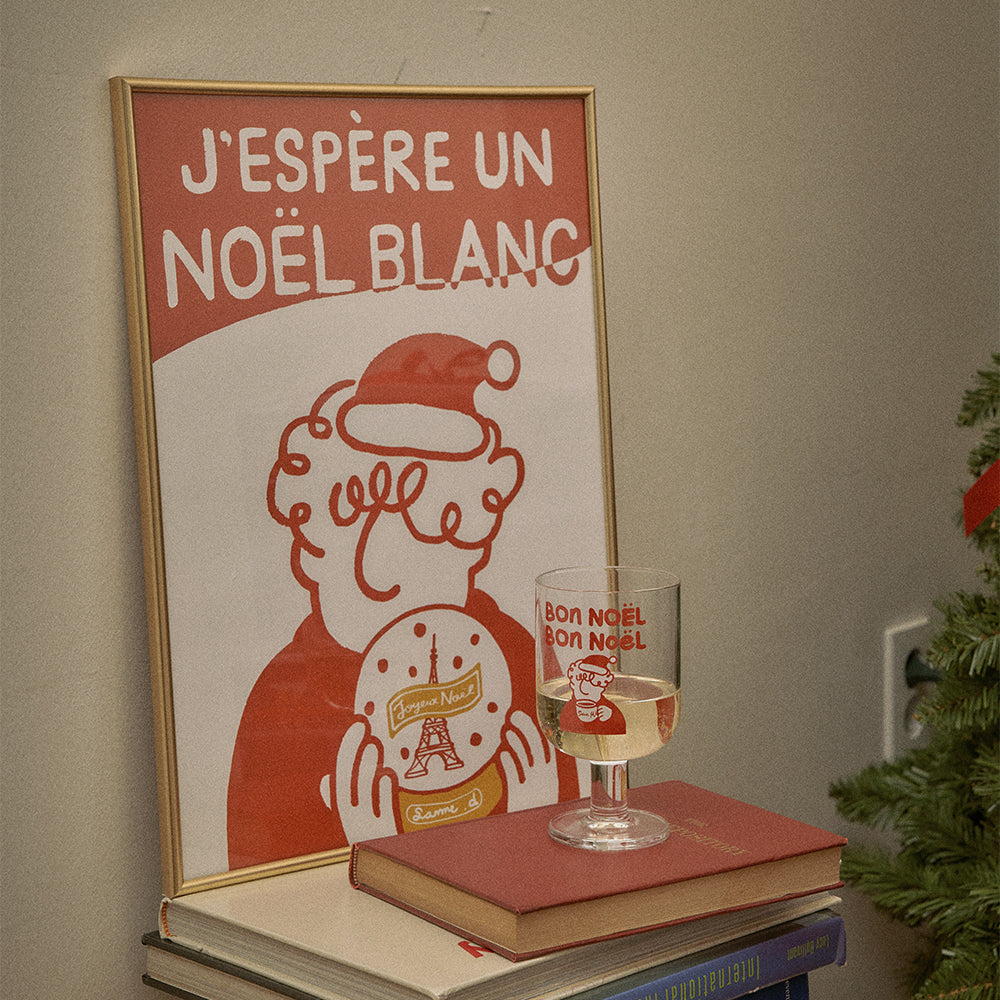 Parisien Santa Poster (A3 Size / unframed)