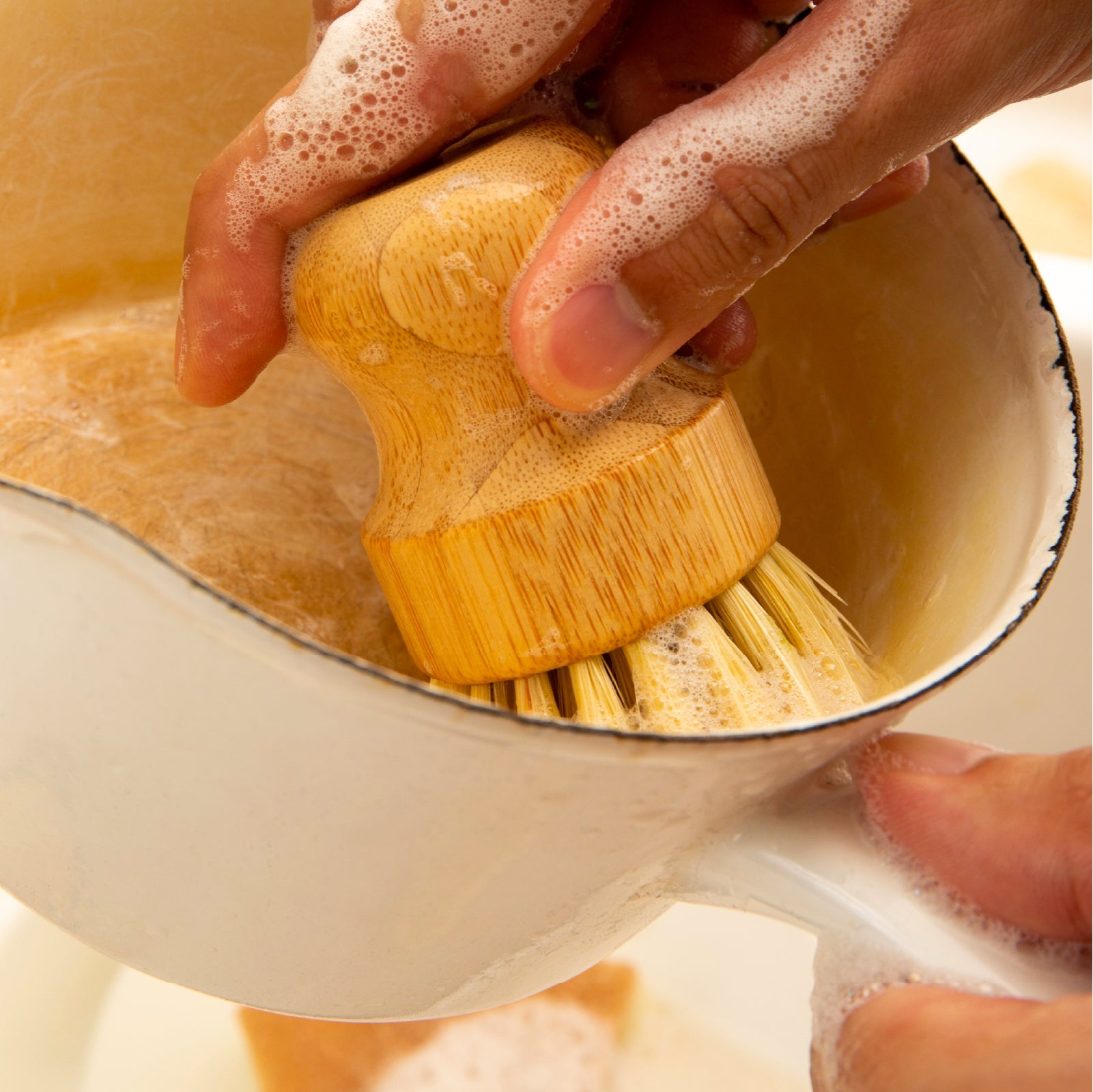 HappyEarth Natural Bamboo Dish Brush Set - Slowrecipe
