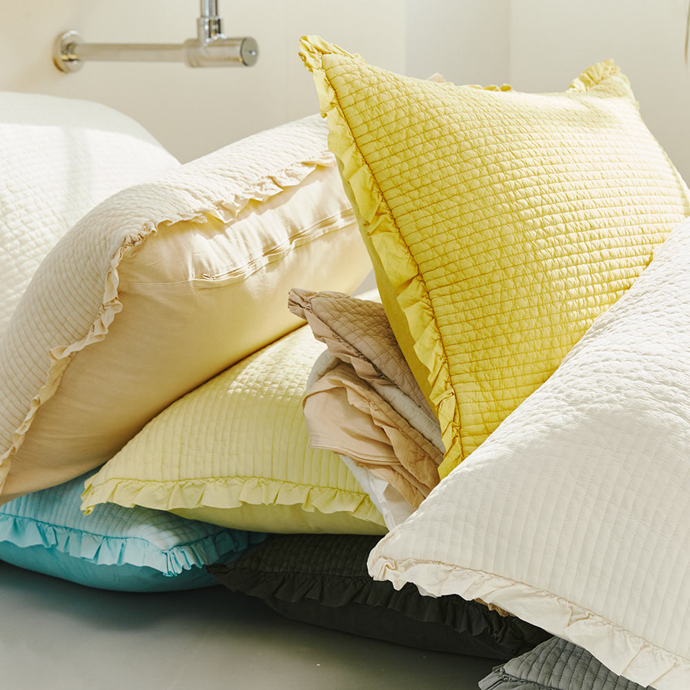 Frill Pigment Washing Pillow Cover (11colors)