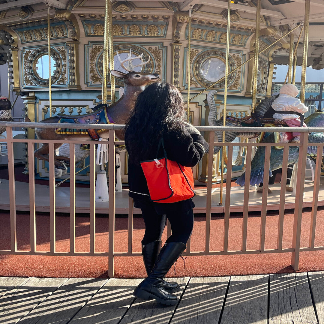 Upcycled Puffer Strap Shoulder Bag