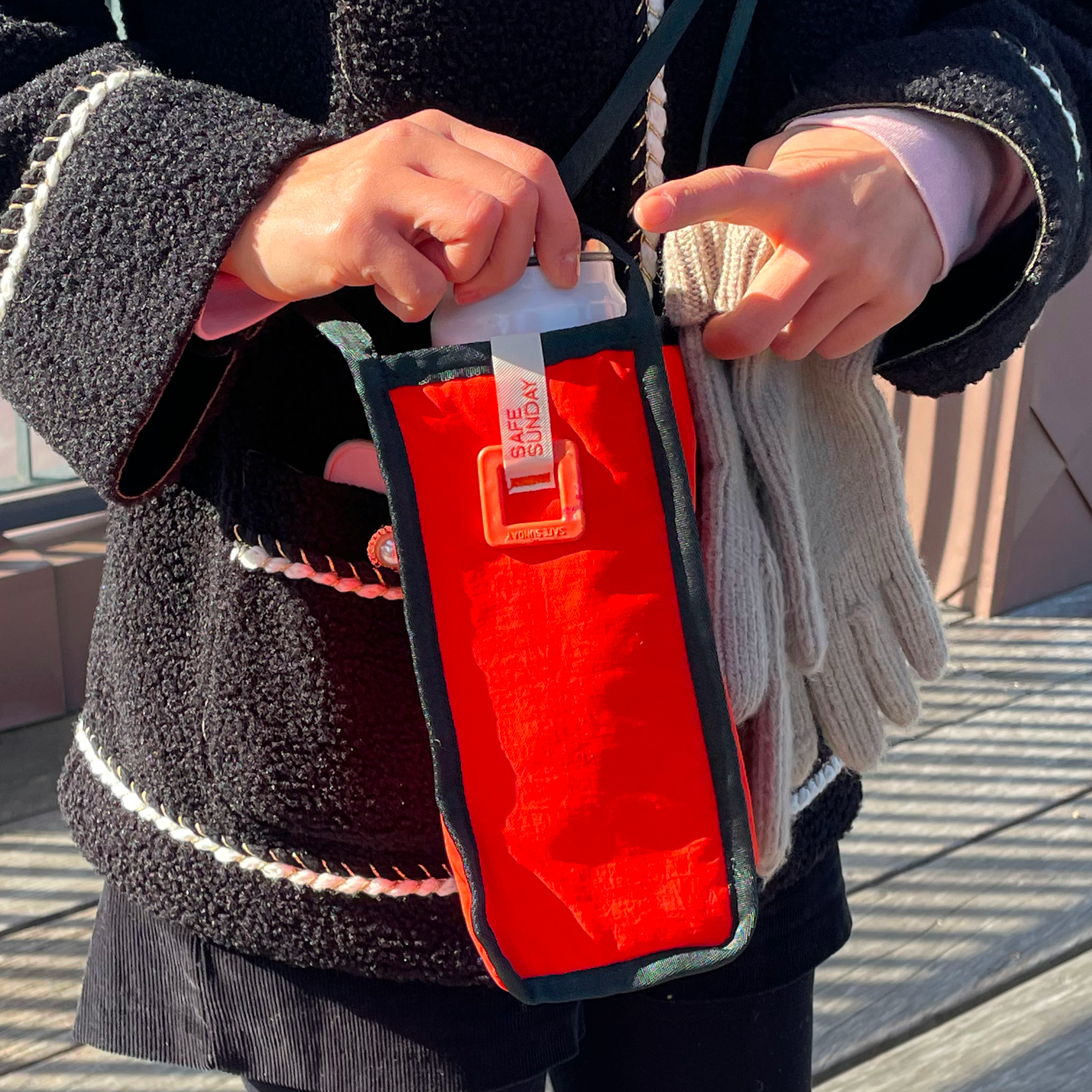 Upcycled Puffer Tumbler Bag
