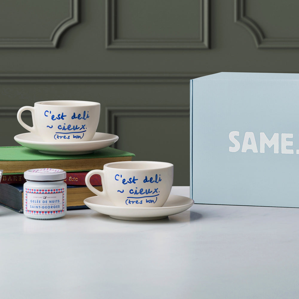 Marais Coffee Cup Gift Set (2 Coffee Cups + 2 Soucers)