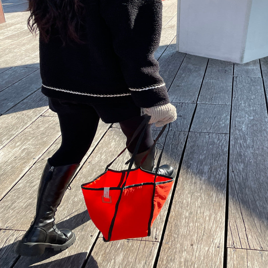 Upcycled Puffer Strap Shoulder Bag
