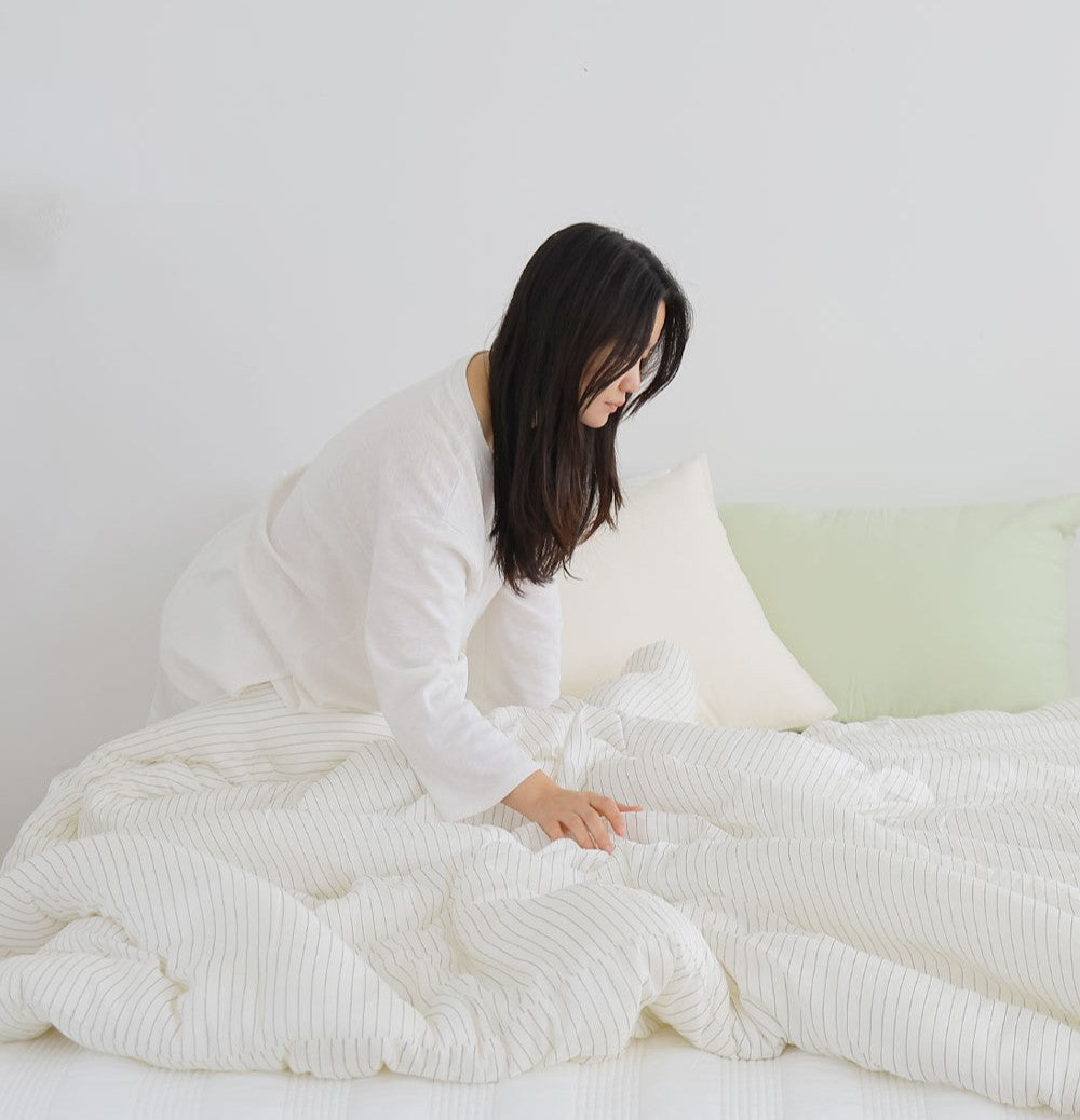 Plush and Soft Tofu Modal Comforter (Stripe / S·Q·K)