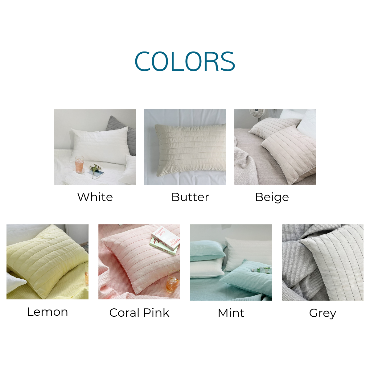 Shivering Airy Linen Summer Flat sheet ( 7 colors )