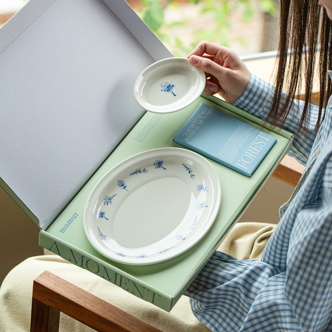 [ weekend 11 ] Forest oval plate set