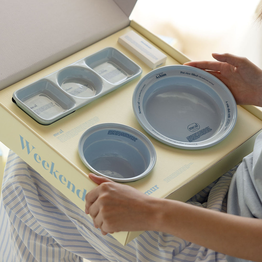 【momur】weekend 9 Dinner tableware set [3 option] weekend 9] Single Person Dinnerware Gift Set