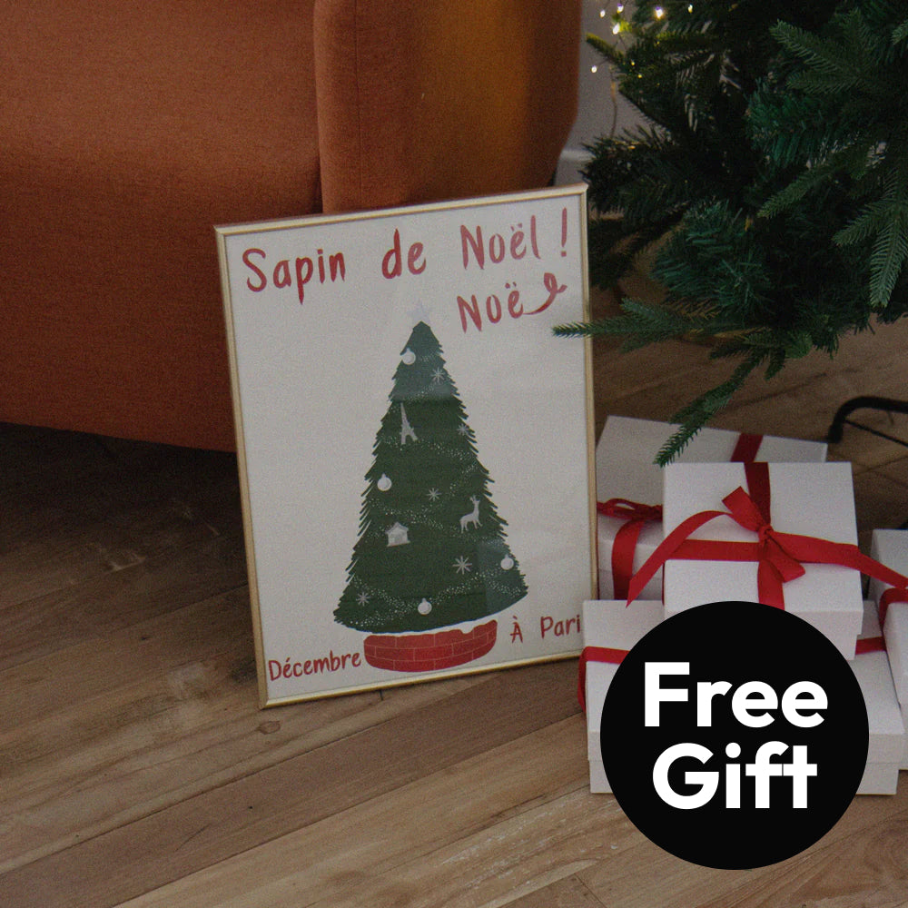 French Christmas Tree Poster (A3 Size / unframed)