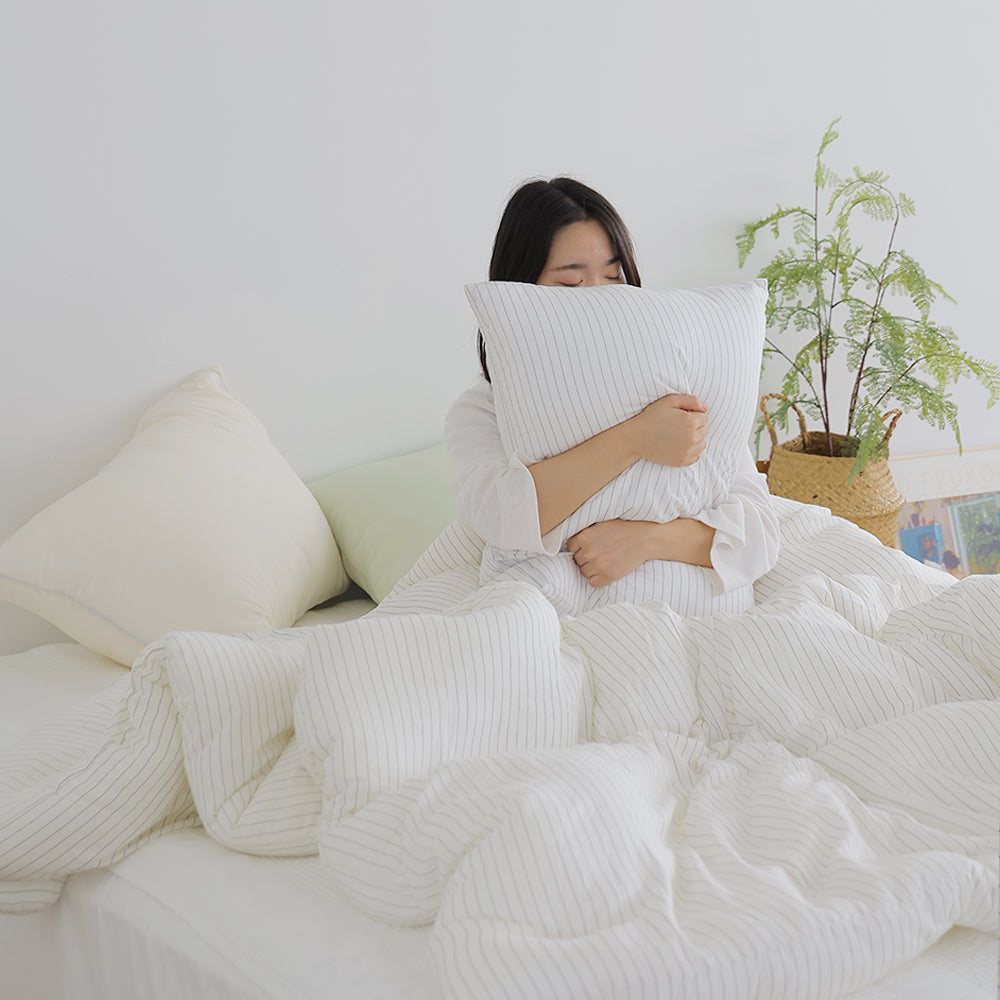 Plush and Soft Tofu Modal Comforter (Stripe / S·Q·K)