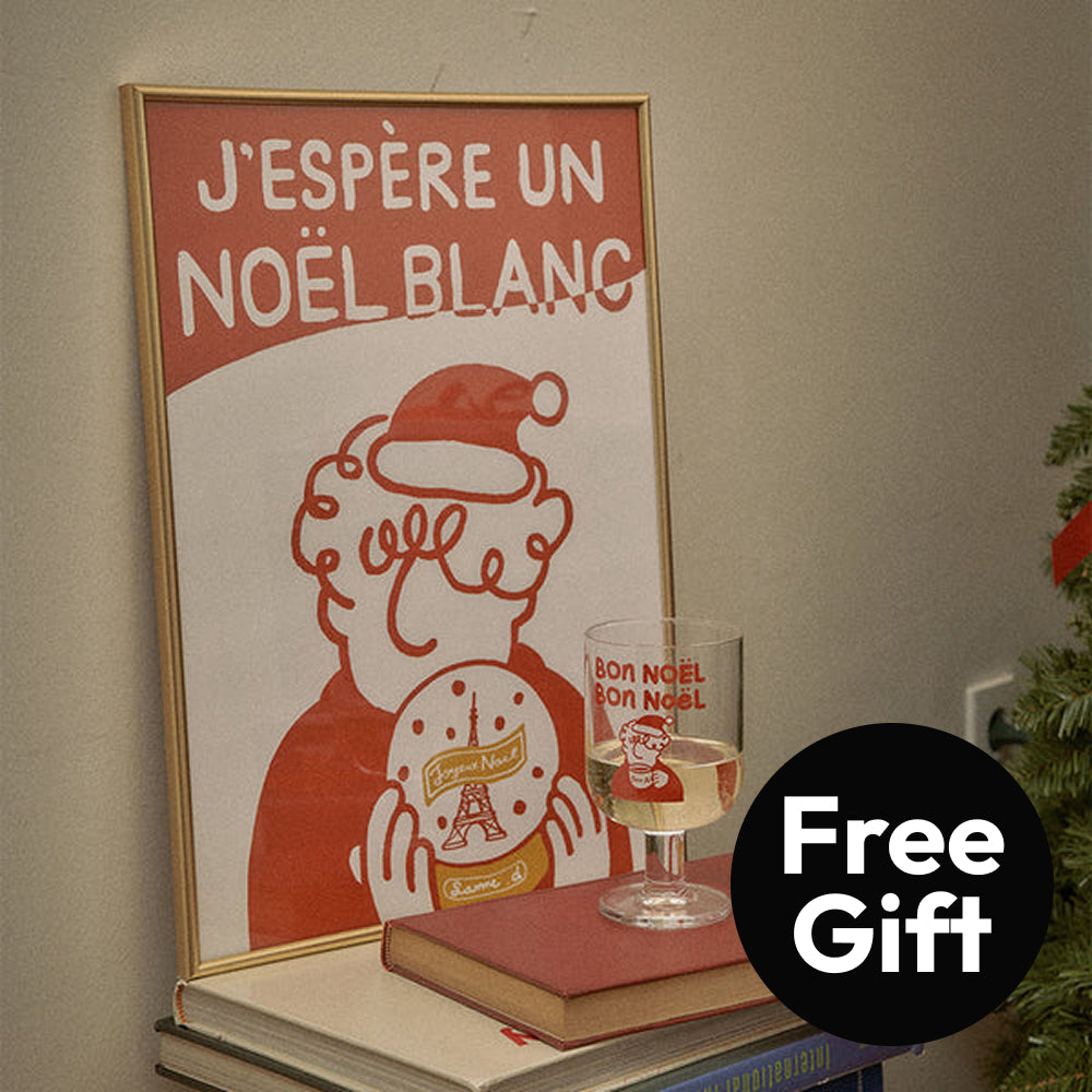 Parisien Santa Poster (A3 Size / unframed)