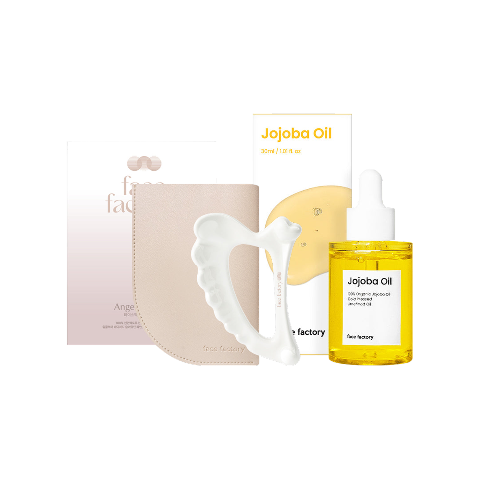 [Set] ANGEL Guasha + Organic Jojoba Oil