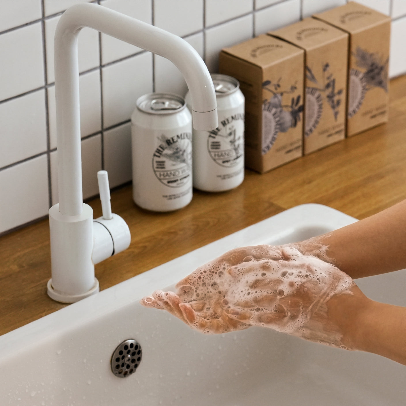 The Reminders Handwash Refill Can & Reusable Pump