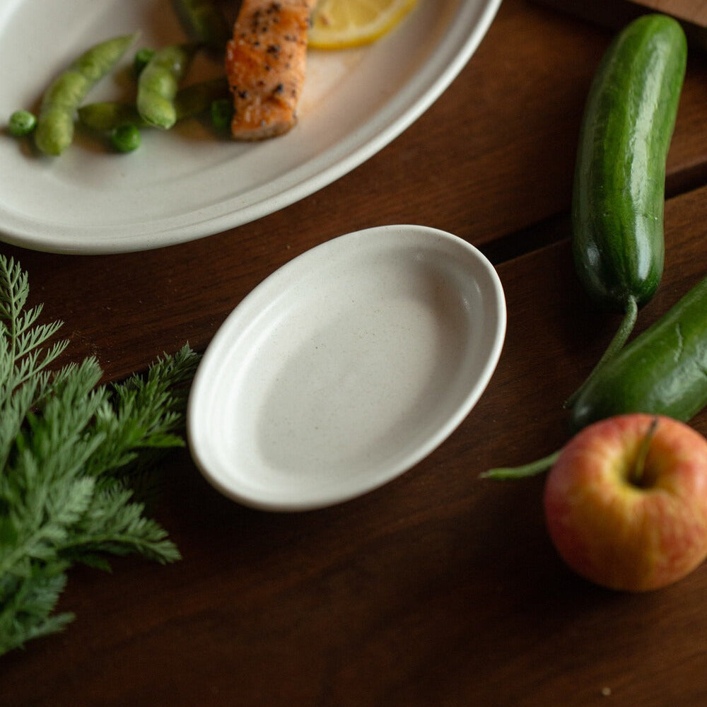 [ weekend 11 ] Forest oval plate mini (Rice)