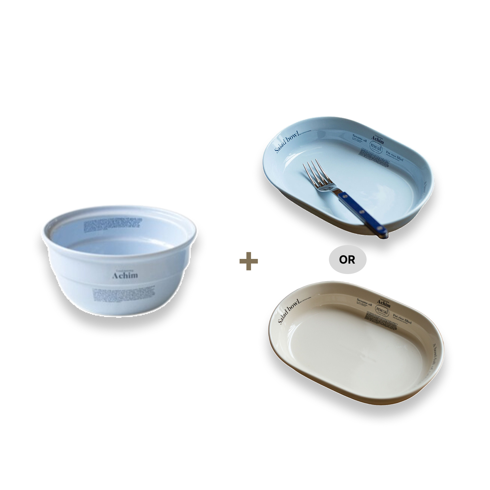 [weekend 9] Oval Bowl + [weekend 9] Rice Bowl 'Sky Blue'