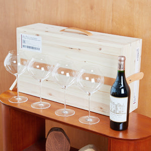 Les Amis Red Wine Glasses Wood Carrier - Slowrecipe