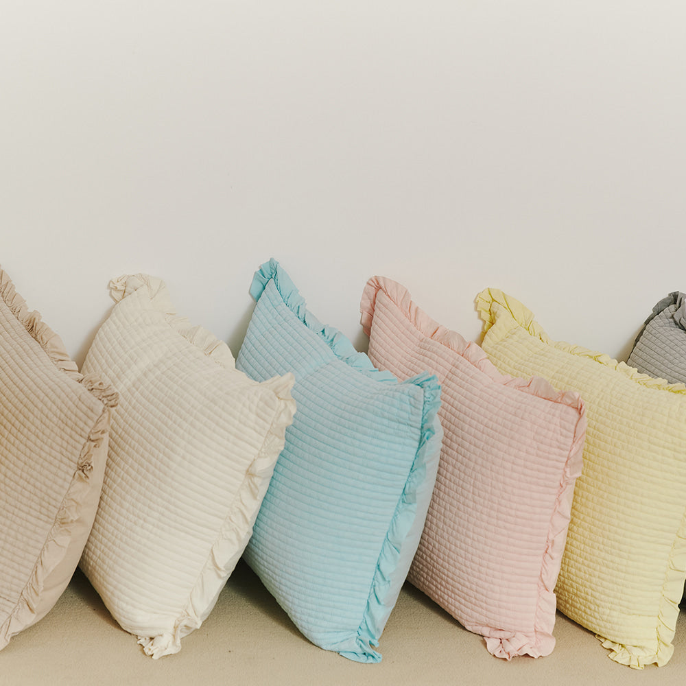 Frill Pigment Washing Pillow Cover (11colors)