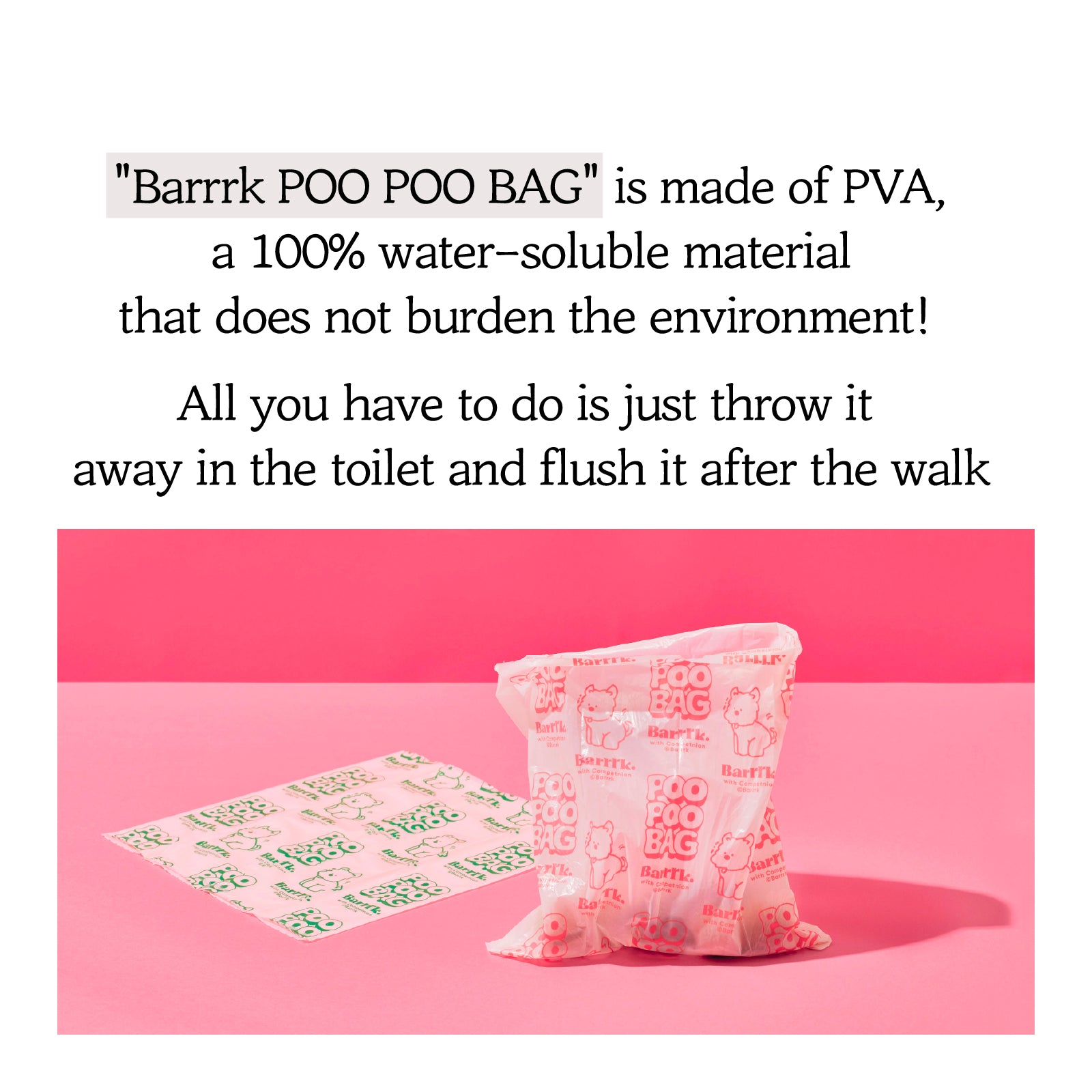Barrrk Toilet Flushable Dog poop waste Bags - Slowrecipe