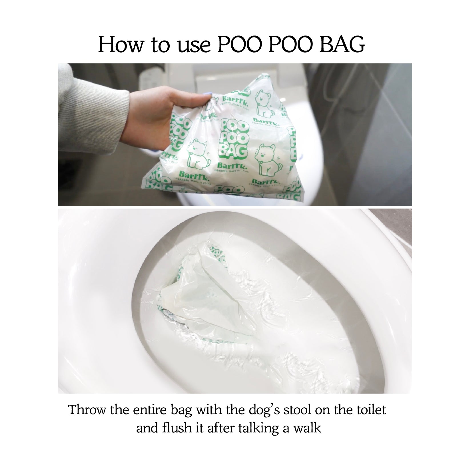 Barrrk Toilet Flushable Dog poop waste Bags - Slowrecipe